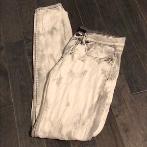Black and white faded Bebe boyfriend jeans